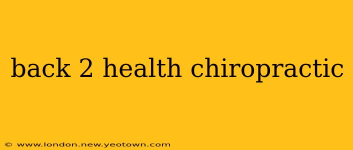 back 2 health chiropractic