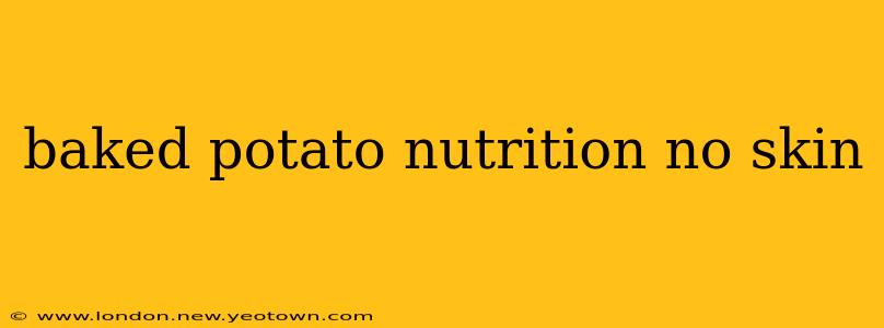 baked potato nutrition no skin
