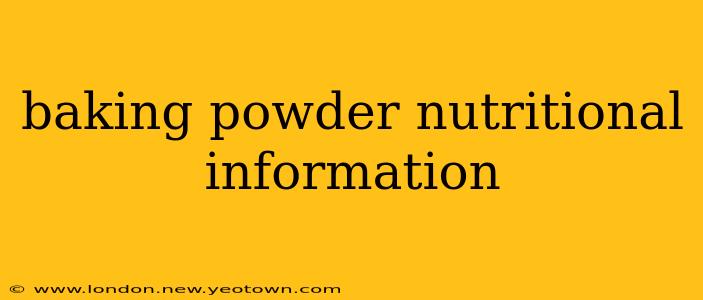 baking powder nutritional information