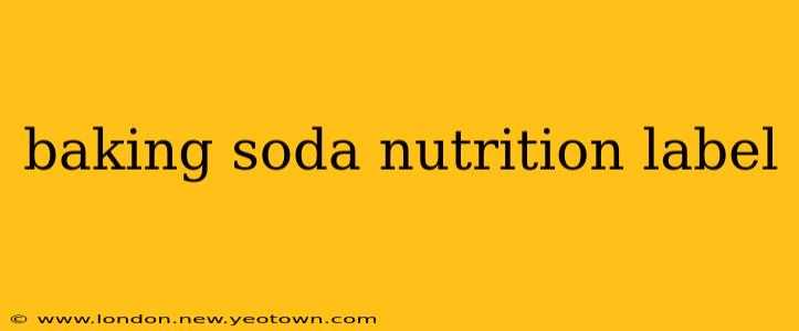 baking soda nutrition label