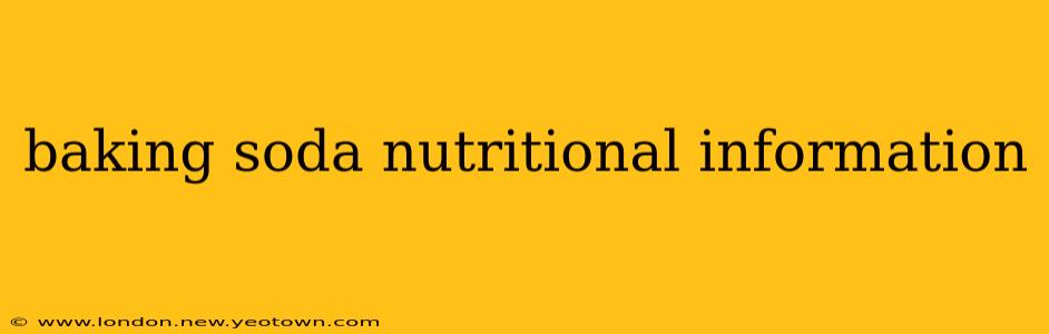 baking soda nutritional information