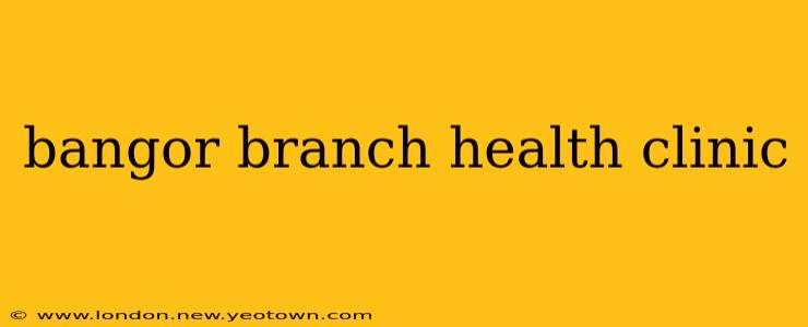 bangor branch health clinic