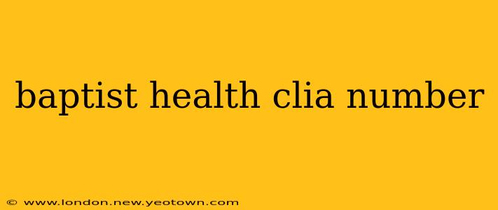 baptist health clia number