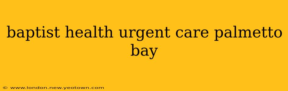 baptist health urgent care palmetto bay