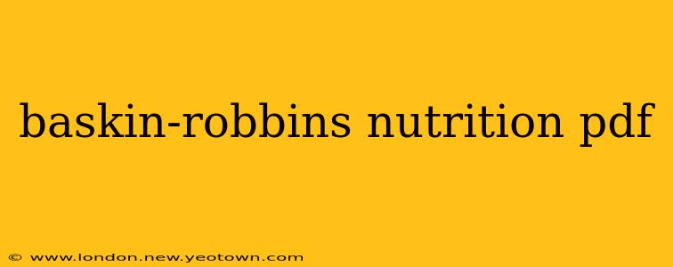 baskin-robbins nutrition pdf
