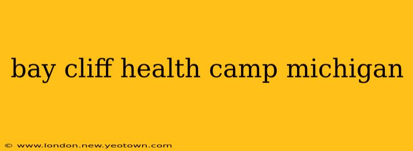 bay cliff health camp michigan