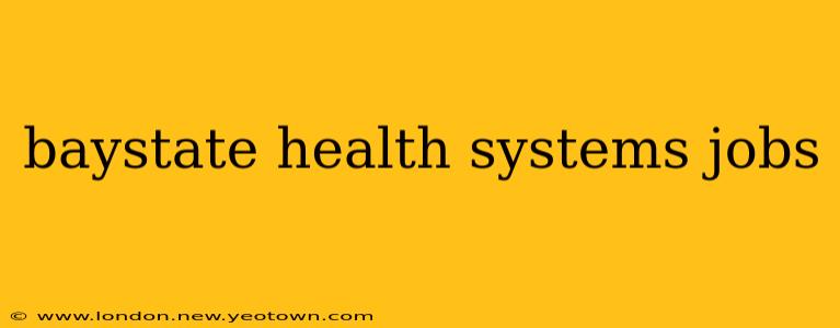 baystate health systems jobs