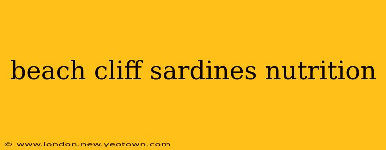 beach cliff sardines nutrition