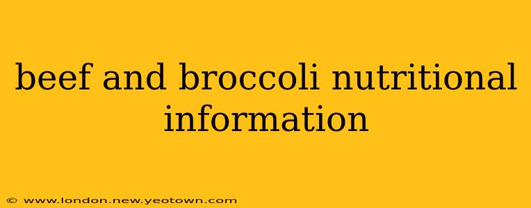 beef and broccoli nutritional information