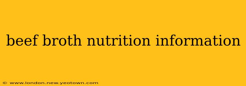 beef broth nutrition information