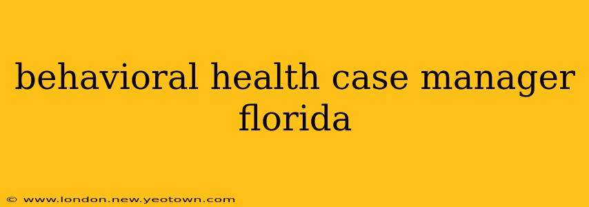 behavioral health case manager florida
