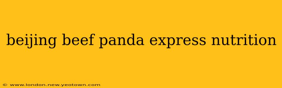 beijing beef panda express nutrition