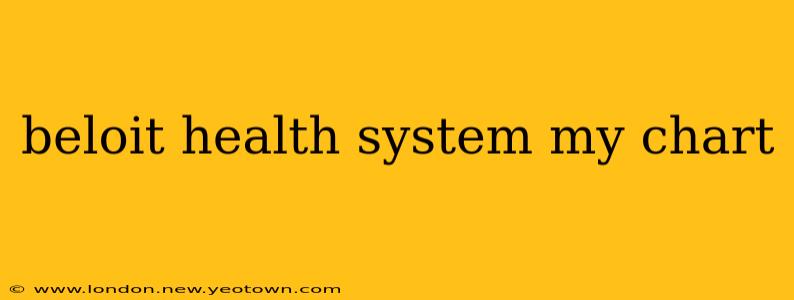 beloit health system my chart