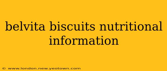 belvita biscuits nutritional information