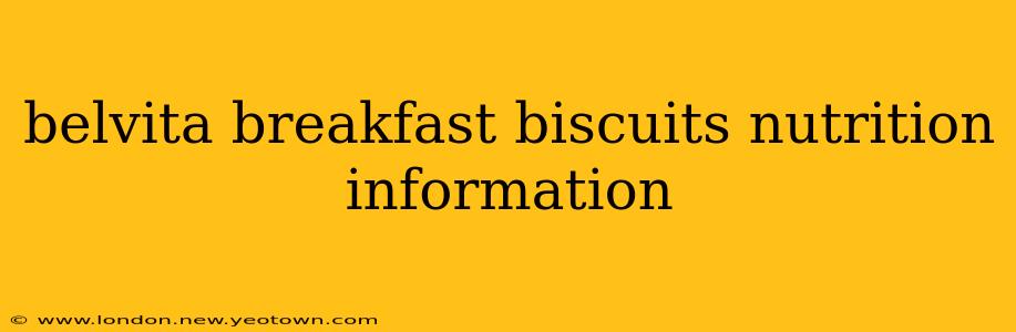 belvita breakfast biscuits nutrition information