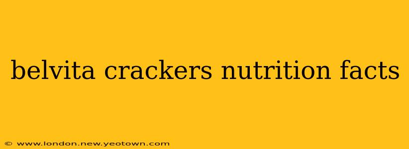 belvita crackers nutrition facts