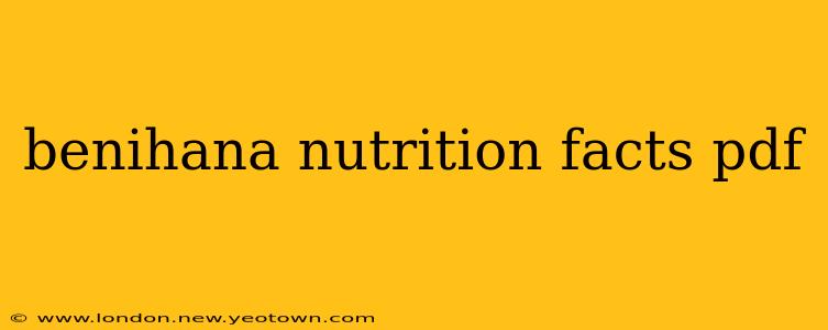 benihana nutrition facts pdf