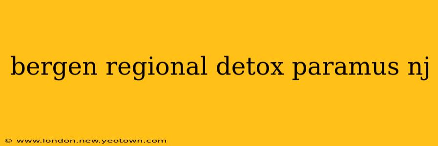 bergen regional detox paramus nj