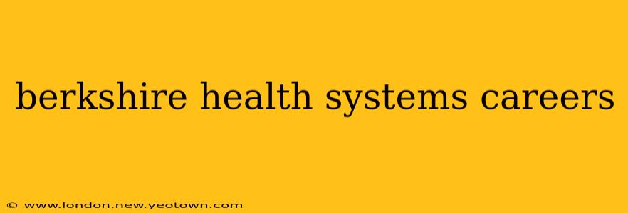 berkshire health systems careers