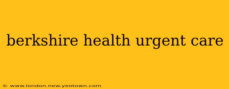berkshire health urgent care
