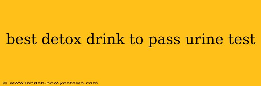 best detox drink to pass urine test