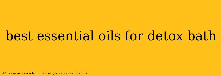 best essential oils for detox bath