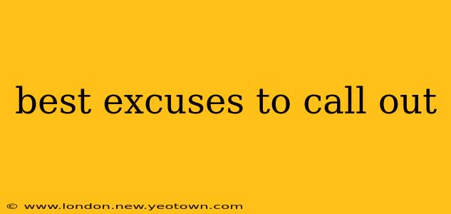 best excuses to call out