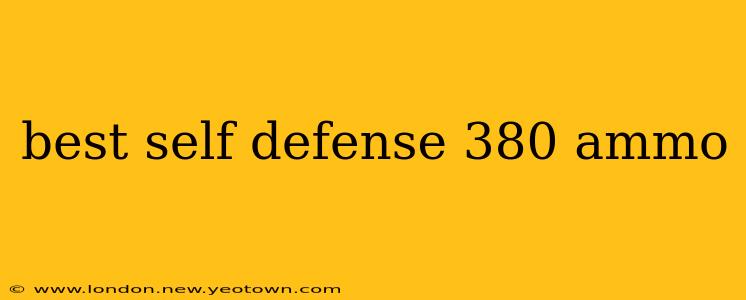 best self defense 380 ammo