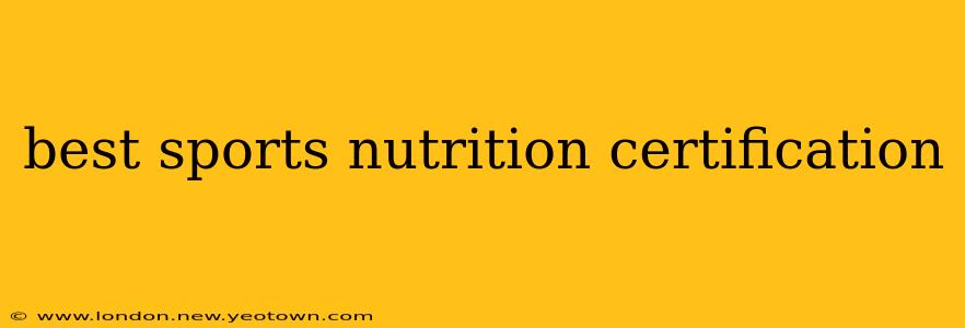 best sports nutrition certification
