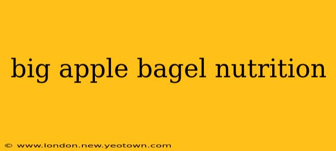 big apple bagel nutrition