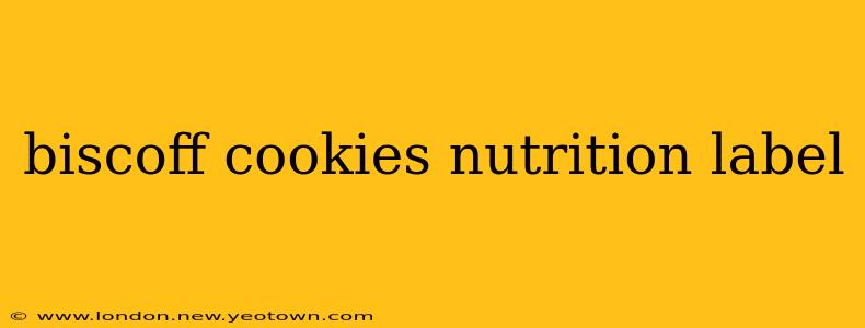 biscoff cookies nutrition label