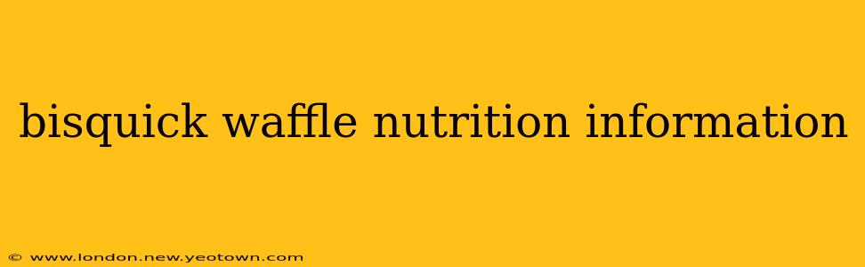 bisquick waffle nutrition information