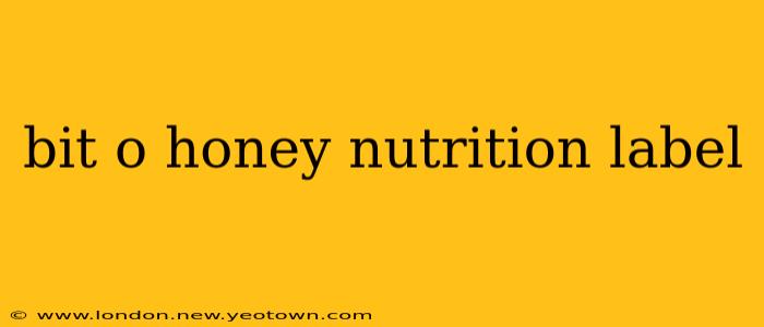 bit o honey nutrition label