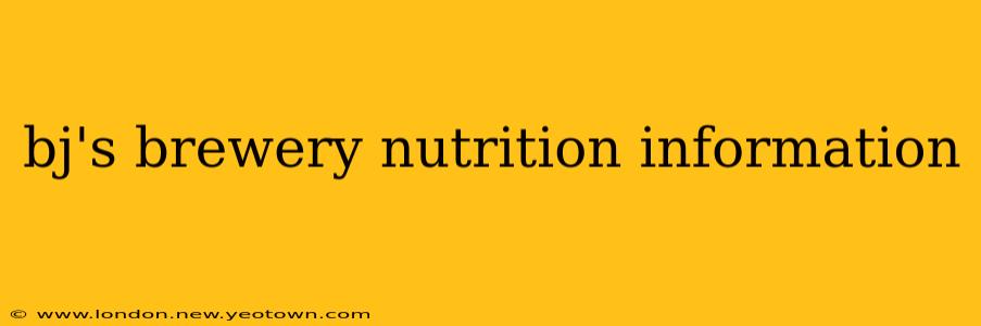 bj's brewery nutrition information