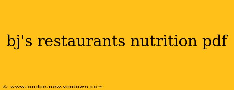 bj's restaurants nutrition pdf