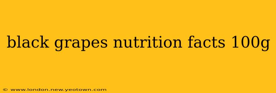 black grapes nutrition facts 100g