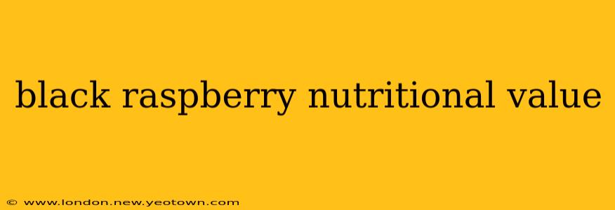 black raspberry nutritional value