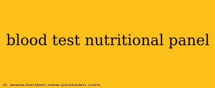 blood test nutritional panel