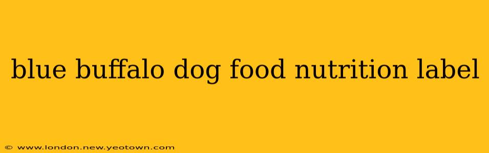 blue buffalo dog food nutrition label