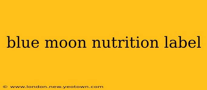 blue moon nutrition label