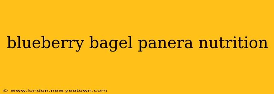 blueberry bagel panera nutrition