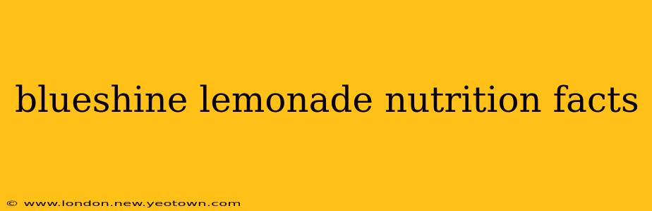 blueshine lemonade nutrition facts