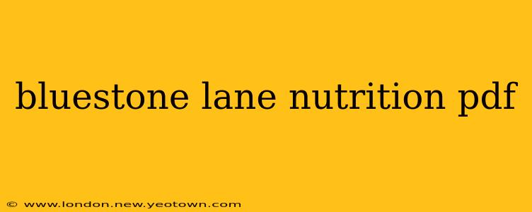 bluestone lane nutrition pdf