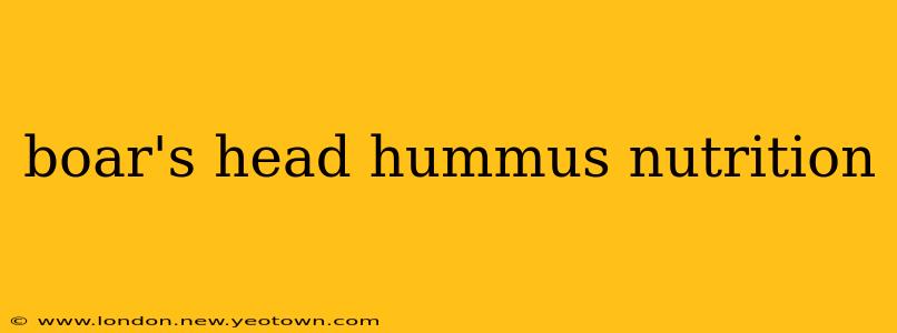 boar's head hummus nutrition