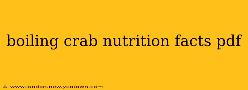 boiling crab nutrition facts pdf