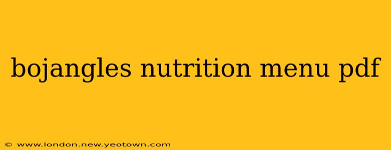 bojangles nutrition menu pdf