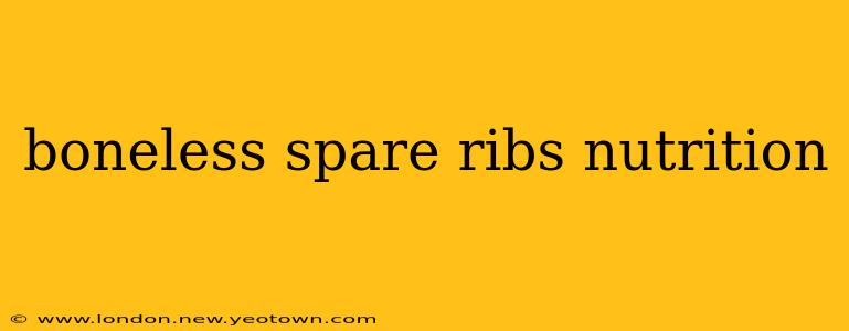 boneless spare ribs nutrition