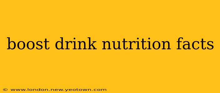 boost drink nutrition facts