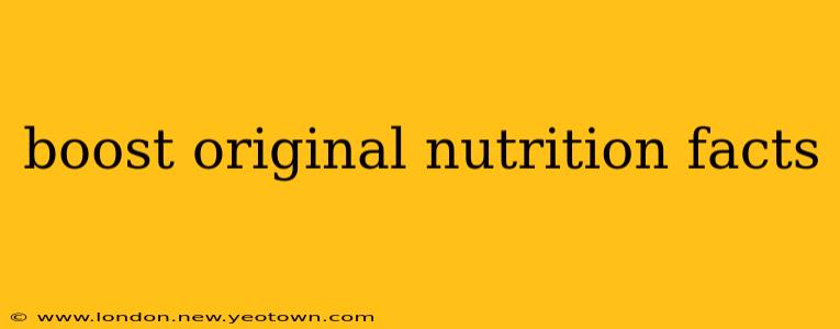 boost original nutrition facts