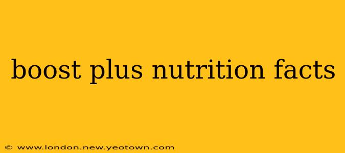 boost plus nutrition facts